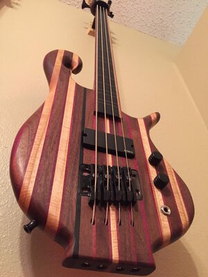 Christopher Small Rainbow Scroll Fretless