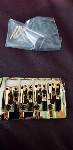 Gold bass bridge 4 string