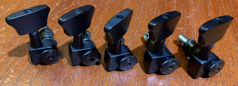 $50 Sperzel 5 String Locking Tuners Tuner Set Black Lightweight