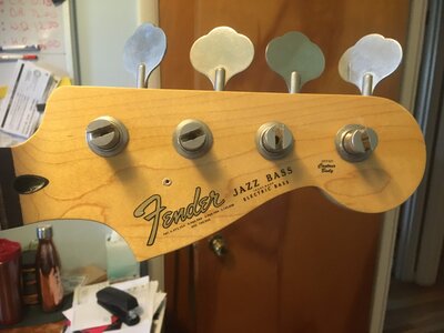 Mighty Mite Jazz neck Full Logo and Vintage Fender Tuners