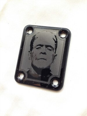 Custom Neck Plate Etched Frankenstein *Monster Weekend Sale* v Price Drop v LOL!!