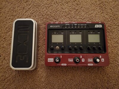 Zoom B3 with Expression Pedal