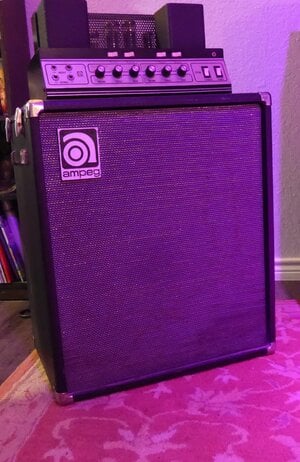 1976-1979 Ampeg B15N Flip-top Bass Amplifier w/ cover and extra speaker