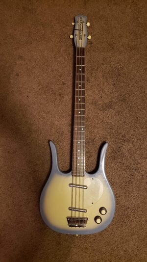 Blueburst Danelectro Longhorn for Road Worn Mustang or Flea