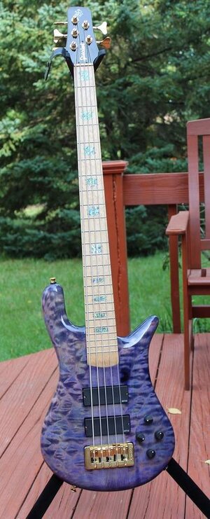 Spector US NS-5XL Ultraviolet/Birdseye fretboard