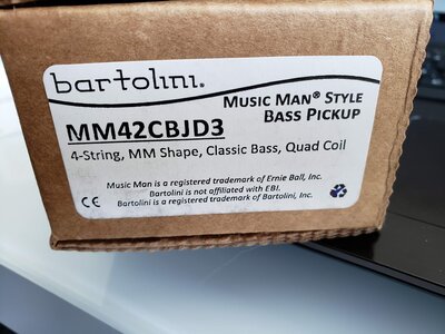 Four coils for 4x the fun! Bartolini Quad Coil 4-string MusicMan style pickup (model MM42CBJD3)