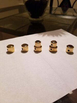 'Brand New Set Of John East Gold Knobs'