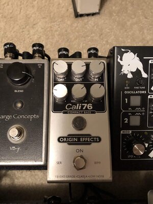 Origin Effects Cali76 Compact Bass Compressor, Boss RC-3 Loop