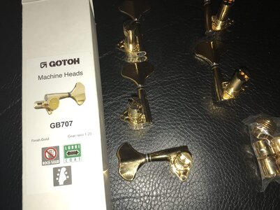 Gotoh GB707 Gold 3+2 Tuners Brand New