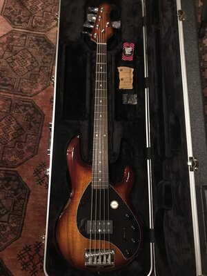 $325 off Retail - Sterling by Music Man Ray35 Koa - 5 String MusicMan Stingray SR-5 Bass MINT/NEW