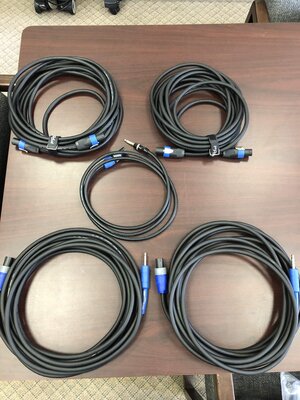 Speakon/Speakon & Speakon to 1/4" cables