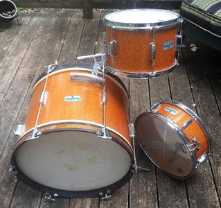 Trump Drums MIJ, 60's, Orange Sparkle