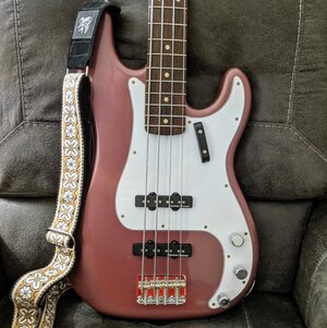 MJT Precision Body (Burgundy Mist) with Jazz Pickups NOS Finish, Duncans