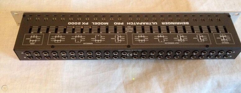 Patchbay Rack mount Ultrapatch Pro PX2000 Behringer 48-point $40