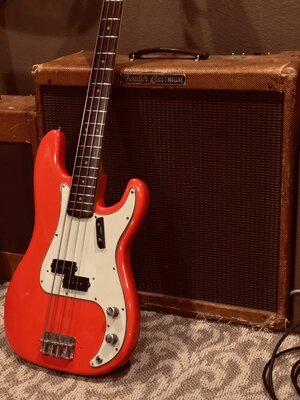 Fender Precision Bass 1963 Fiesta Red Refin Pre-CBS