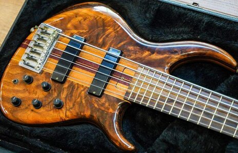 Very Rare Vintage Tobias Classic 6 Strings Bass Walnut Top