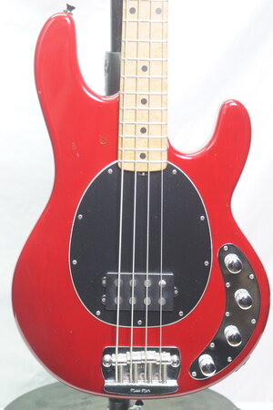 1997 Ernie Ball Music Man Stingray Bass Red BIRDSEYE MAPLE