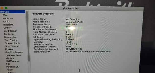 Apple MacBook Pro 15" with Function Bar 16GB 1TB SSD