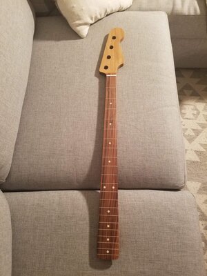 LaBella 760FL-B, Levy's Deluxe Strap, Warmoth Lined Fretless