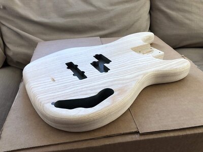 New Made in USA AllParts PJ Swamp Ash Bass Body (4lbs, 7oz)