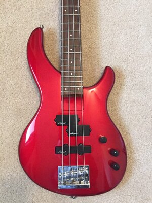 Aria Pro II IGB-550 Integra - FNM / Billy Gould style bass! Alsace Red