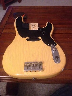 51-55 Style P-Bass Body - Fender or Squier - Butterscotch Blonde