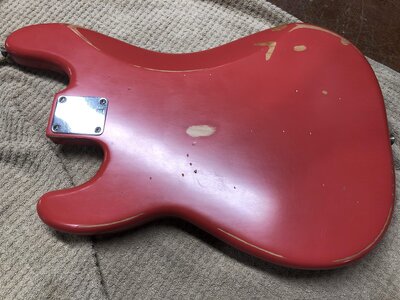 2019 Fender Fiesta Red Road Worn Precision Body-Lightweight