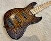 Sadowsky NYC Tiger Eye Quilt Maple Burst Over Ash 5 string