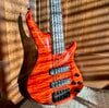 Roscoe SKB Exhibition Quilt Maple Spanish Cedar Wenge 5 String