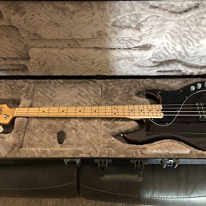 2014 Fender American Deluxe Dimension Bass IV with Maple Fretboard - Candy Root Beer! - TSA Case