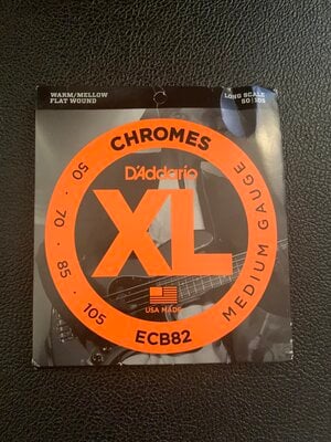 D'Addario ECB82 Chromes Flatwound Bass Strings Long Scale