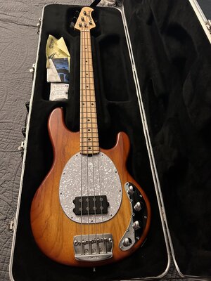 2004 USA Music Man Stingray 4H - Trans Honey Burst