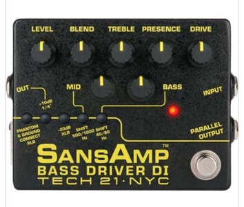 TECH 21 SANSAMP BASS DRIVER V2 DI PREAMP PEDAL