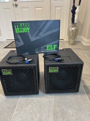 Trace Elliott Elf 200 Watt MicroAmp and (2) 1X10 Elf Speaker Cabinets with Cables