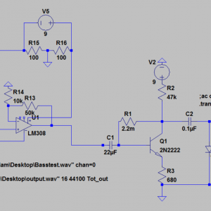 Electra Distortion w/ boost in LTSpice IV