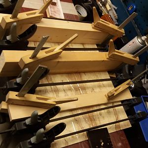 Gluing the two halves of the top