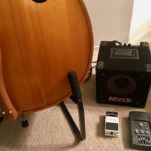 Markbass Micromark 801 doublebass rig