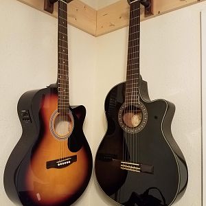 2 Fender acoustic guitars