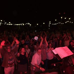 Crowd dancing