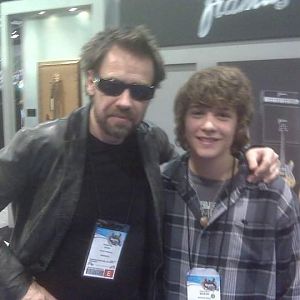 With Jonas Hellborg at The NAMM Convention in Anaheim