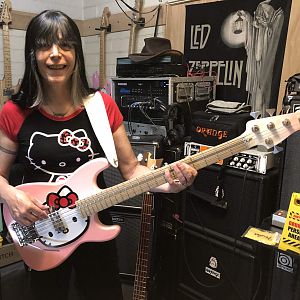 Playing the Hello Kitty Bass