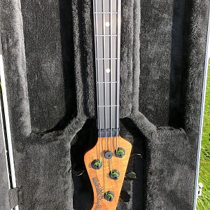 Stingray Special Blacked out with Ebony Board on Roasted Flamed Maple