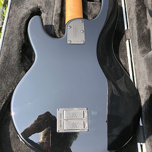 Stingray Special Blacked out with Ebony Board on Roasted Flamed Maple