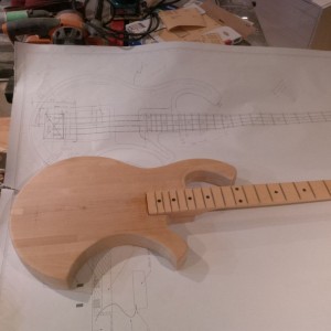 G&L neck in hand cut pocket