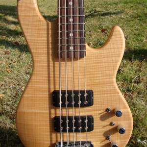 2013 G&L L-2500 Flame Maple Top Ash Body Natural Finish 5-String Bass Guitar