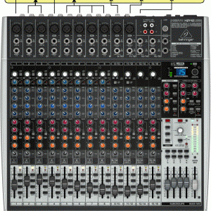 Behringer XENYX X2442USB / 12x4 stage snake connections.