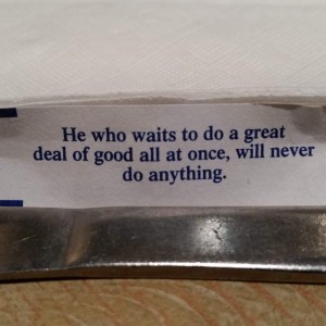 wise words from lunch...